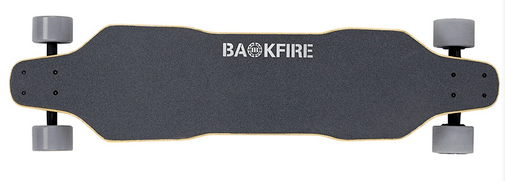 Backfire third generation Silver electric longboard top view