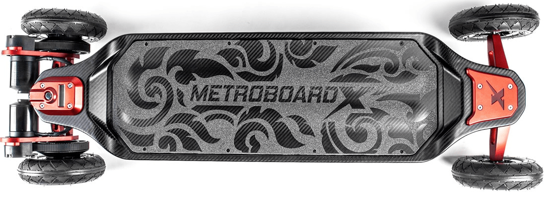 Metro board X with all terrain wheels top view